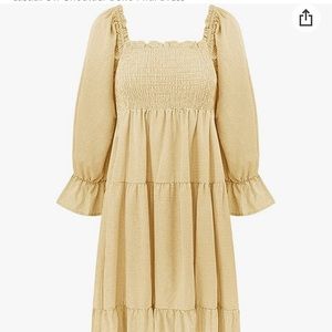 NWT R.Vivimos Tiered Gingham Puff Sleeve Dress